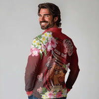 Personalised New Zealand Father's Day Long Sleeve Polo Shirt Happy Father And Child DT04 - Polynesian Pride