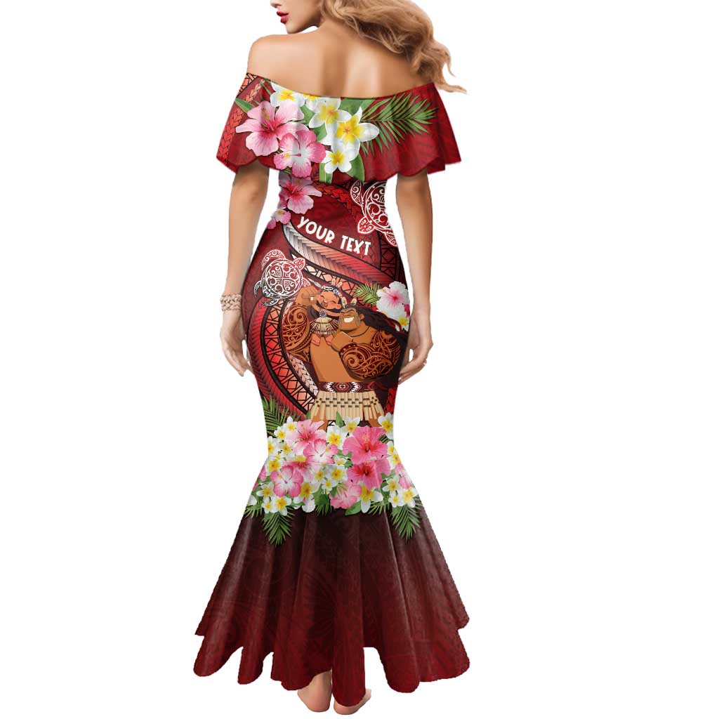 Personalised New Zealand Father's Day Mermaid Dress Happy Father And Child DT04 - Polynesian Pride