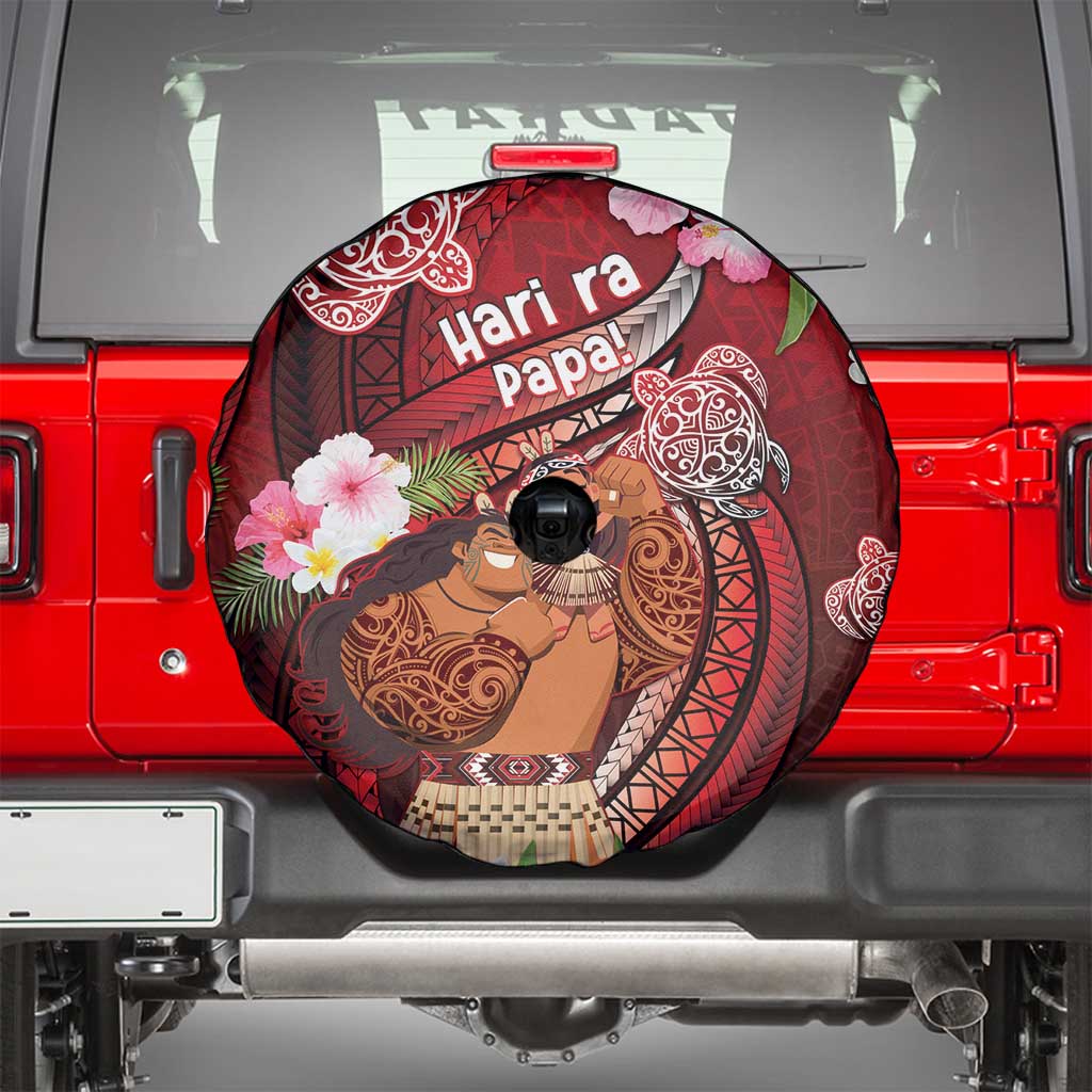 New Zealand Father's Day Spare Tire Cover Happy Father And Child DT04 - Polynesian Pride