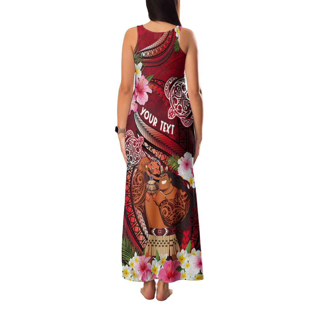 Personalised New Zealand Father's Day Tank Maxi Dress Happy Father And Child DT04 - Polynesian Pride