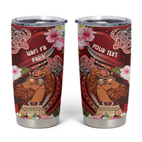 Personalised New Zealand Father's Day Tumbler Cup Happy Father And Child DT04 Red - Polynesian Pride