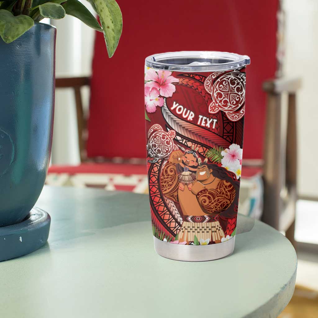Personalised New Zealand Father's Day Tumbler Cup Happy Father And Child DT04 - Polynesian Pride