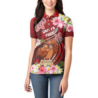Personalised New Zealand Father's Day Women Polo Shirt Happy Father And Child DT04 - Polynesian Pride