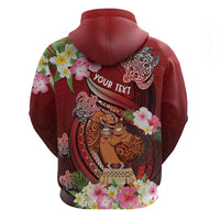 Personalised New Zealand Father's Day Zip Hoodie Happy Father And Child DT04 - Polynesian Pride