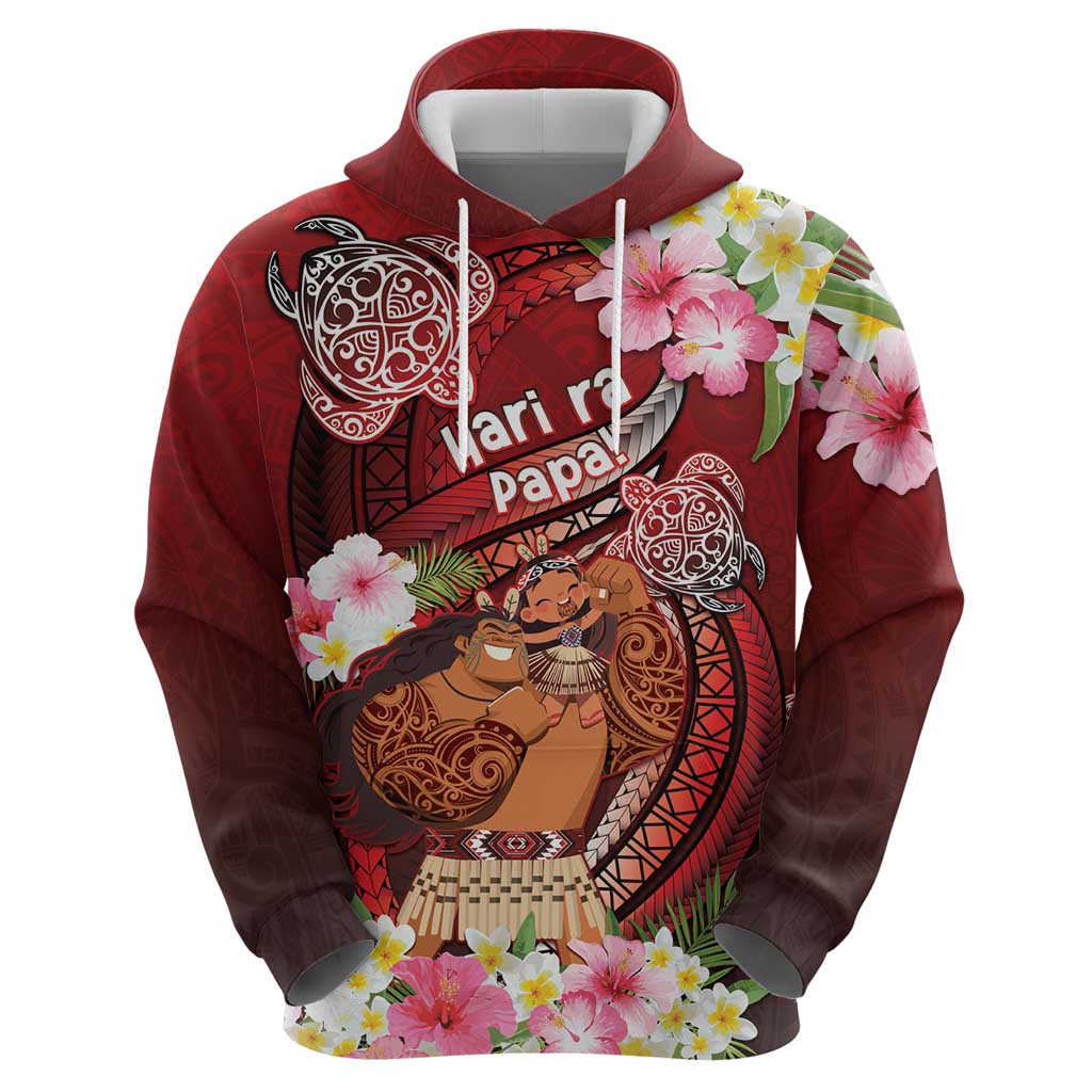 Personalised New Zealand Father's Day Zip Hoodie Happy Father And Child DT04 - Polynesian Pride