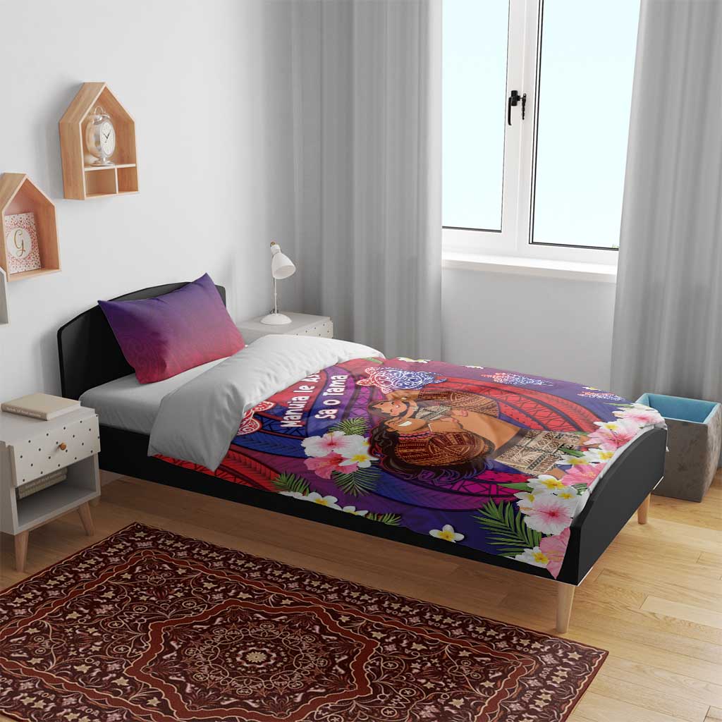 Samoa Father's Day Bedding Set Happy Father And Child