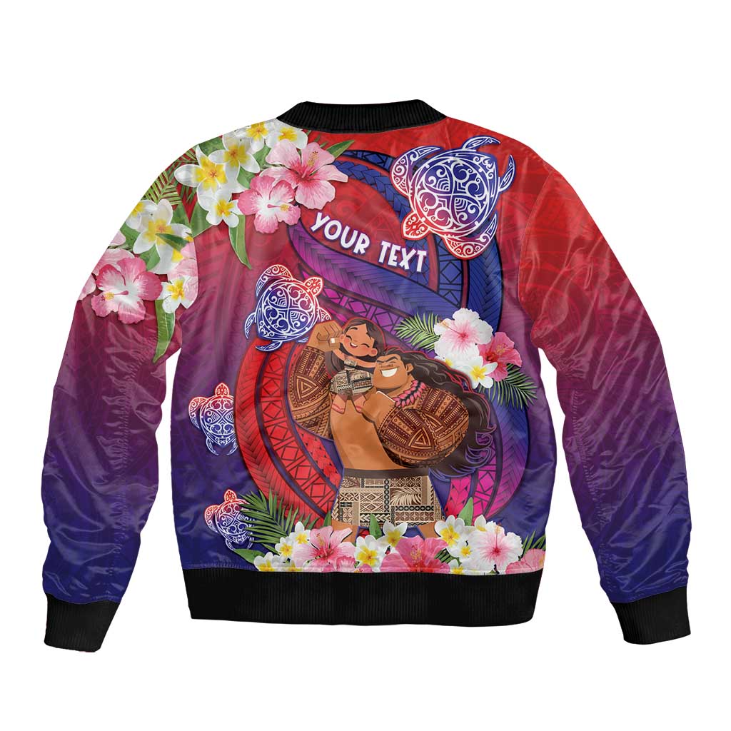 Personalised Samoa Father's Day Bomber Jacket Happy Father And Child