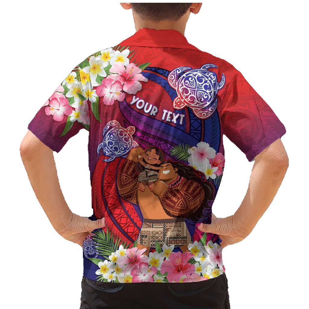 Personalised Samoa Father's Day Family Matching Mermaid Dress and Hawaiian Shirt Happy Father And Child DT04 - Polynesian Pride