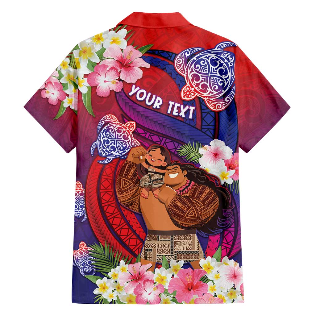 Personalised Samoa Father's Day Family Matching Summer Maxi Dress and Hawaiian Shirt Happy Father And Child DT04 - Polynesian Pride