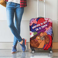 Samoa Father's Day Luggage Cover Happy Father And Child DT04 - Polynesian Pride