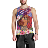 Personalised Samoa Father's Day Men Tank Top Happy Father And Child DT04 - Polynesian Pride
