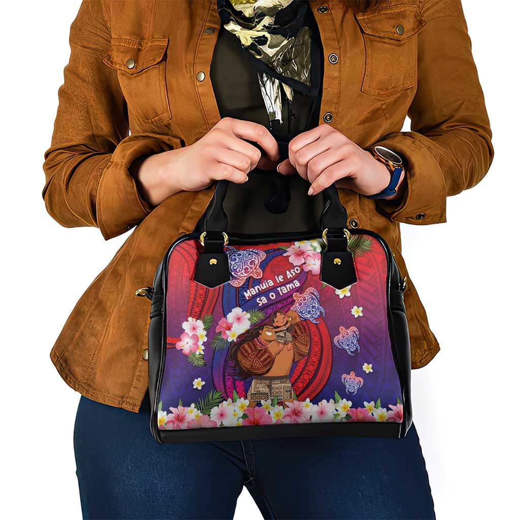 Samoa Father's Day Shoulder Handbag Happy Father And Child