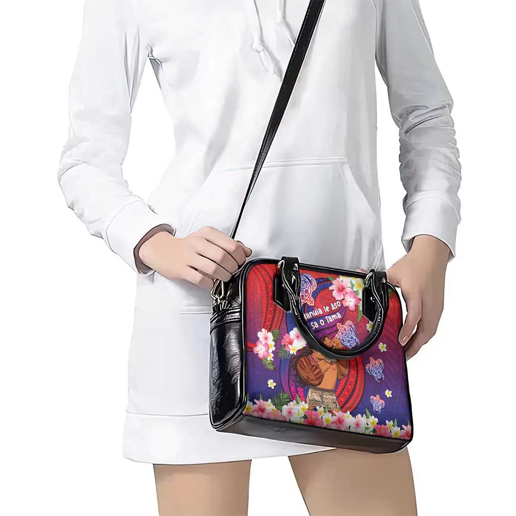 Samoa Father's Day Shoulder Handbag Happy Father And Child