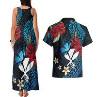 Hawaii Butterfly Couples Matching Tank Maxi Dress and Hawaiian Shirt Kanaka Maoli Mix Hibiscus DT04 - Polynesian Pride