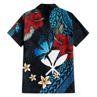 Hawaii Butterfly Family Matching Puletasi and Hawaiian Shirt Kanaka Maoli Mix Hibiscus DT04 - Polynesian Pride