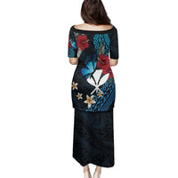 Hawaii Butterfly Family Matching Puletasi and Hawaiian Shirt Kanaka Maoli Mix Hibiscus DT04 - Polynesian Pride
