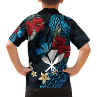 Hawaii Butterfly Family Matching Tank Maxi Dress and Hawaiian Shirt Kanaka Maoli Mix Hibiscus DT04 - Polynesian Pride