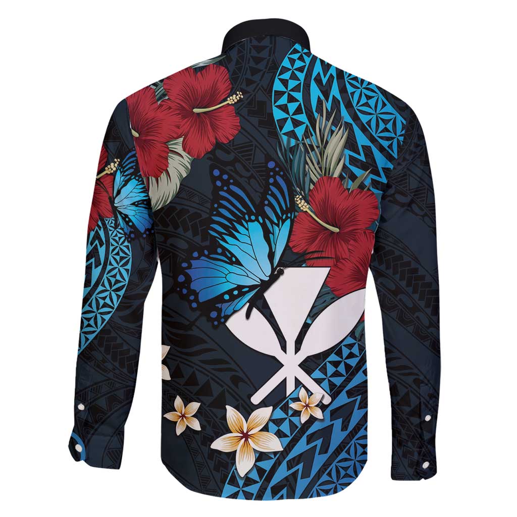 Hawaii Butterfly Family Matching Tank Maxi Dress and Hawaiian Shirt Kanaka Maoli Mix Hibiscus DT04 - Polynesian Pride