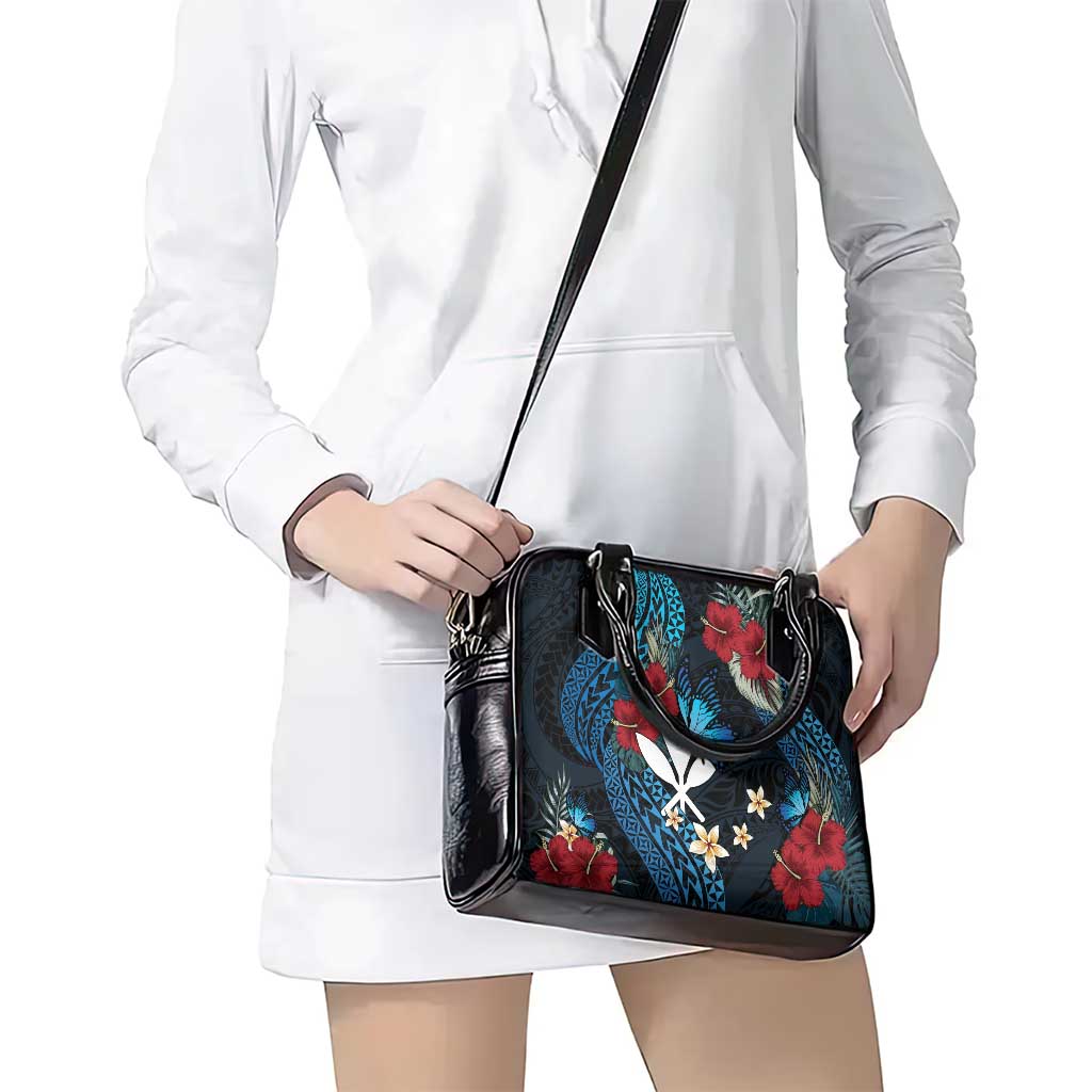 Hawaii Butterfly Shoulder Handbag Kanaka Maoli Mix Hibiscus