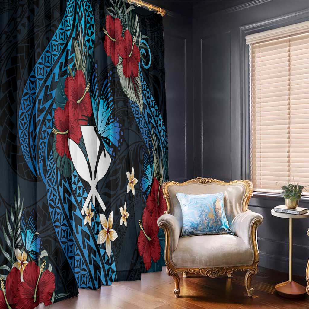 Hawaii Butterfly Window Curtain Kanaka Maoli Mix Hibiscus DT04 - Polynesian Pride