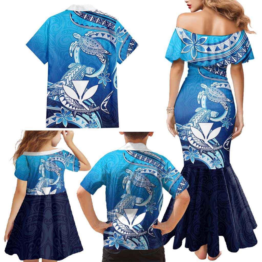 Hawaii Family Matching Mermaid Dress and Hawaiian Shirt Turtle With Hammerhead Shark Oceanic DT04 - Polynesian Pride