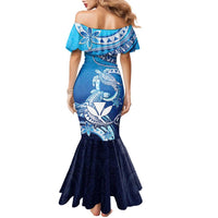 Hawaii Family Matching Mermaid Dress and Hawaiian Shirt Turtle With Hammerhead Shark Oceanic DT04 - Polynesian Pride