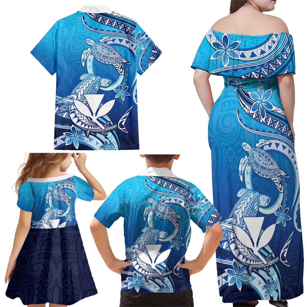 Hawaii Family Matching Off Shoulder Maxi Dress and Hawaiian Shirt Turtle With Hammerhead Shark Oceanic DT04 - Polynesian Pride