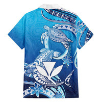 Hawaii Family Matching Short Sleeve Bodycon Dress and Hawaiian Shirt Turtle With Hammerhead Shark Oceanic DT04 - Polynesian Pride