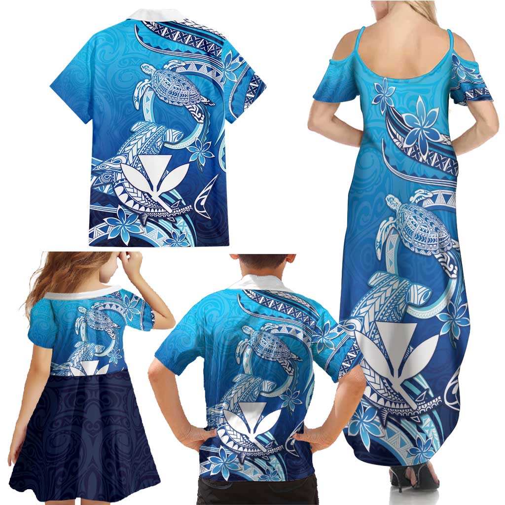 Hawaii Family Matching Summer Maxi Dress and Hawaiian Shirt Turtle With Hammerhead Shark Oceanic DT04 - Polynesian Pride
