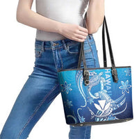 Hawaii Leather Tote Bag Turtle With Hammerhead Shark Oceanic DT04 - Polynesian Pride