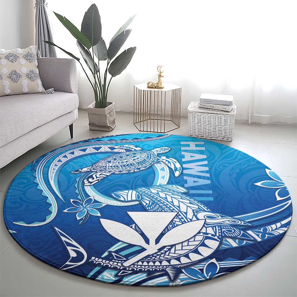 Hawaii Round Carpet Turtle With Hammerhead Shark Oceanic DT04 - Polynesian Pride