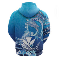 Hawaii Zip Hoodie Turtle With Hammerhead Shark Oceanic DT04 - Polynesian Pride