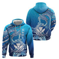 Hawaii Zip Hoodie Turtle With Hammerhead Shark Oceanic DT04 - Polynesian Pride