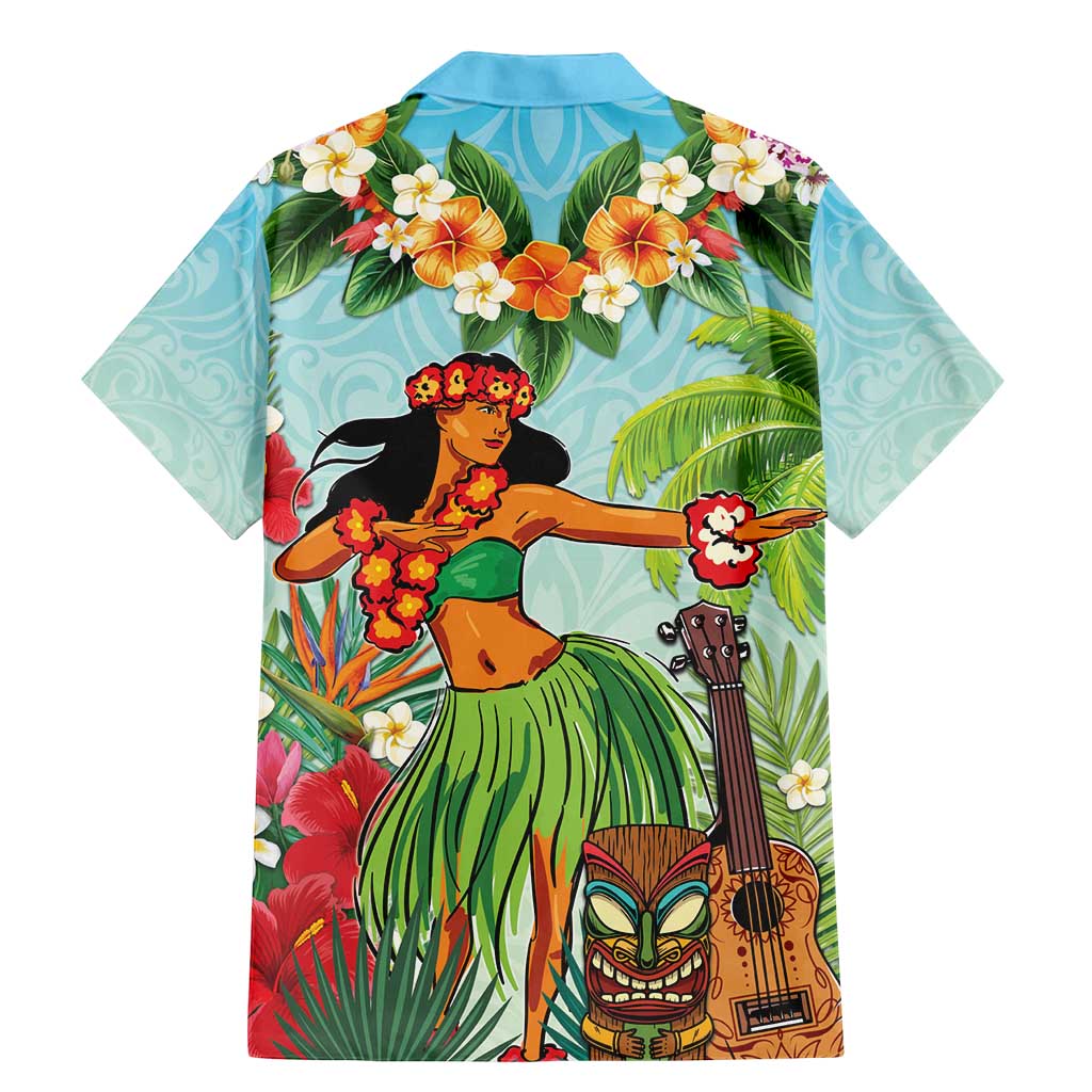 Hawaii Lei Day Family Matching Mermaid Dress and Hawaiian Shirt Hula Girl With Tropical Forest DT04 - Polynesian Pride
