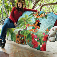 Hawaii Lei Day Quilt Hula Girl With Tropical Forest DT04 - Polynesian Pride
