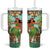 Hawaii Lei Day Tumbler With Handle Hula Girl With Tropical Forest