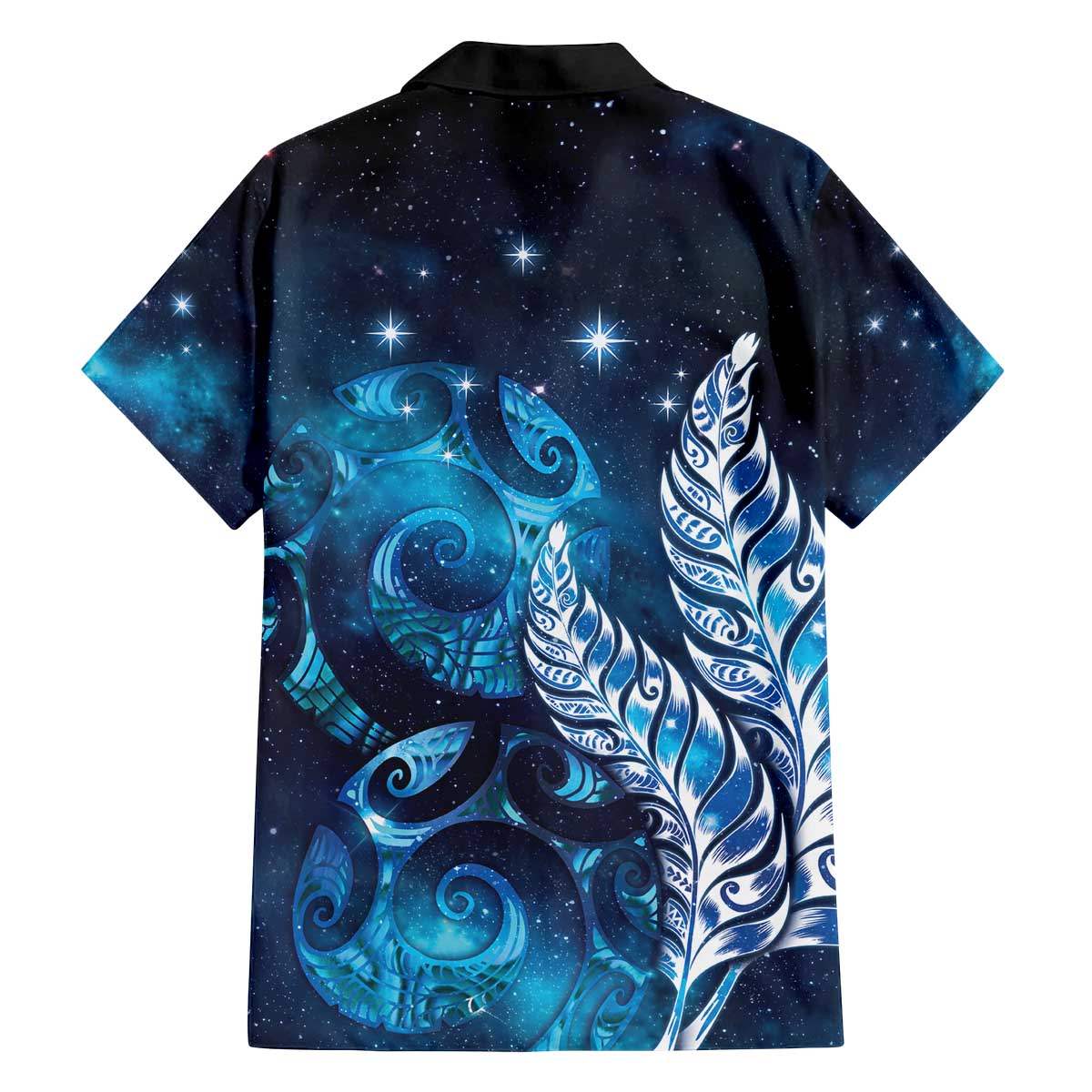 New Zealand Matariki Family Matching Off The Shoulder Long Sleeve Dress and Hawaiian Shirt Maori Koru Mix Silver Fern DT04 - Polynesian Pride