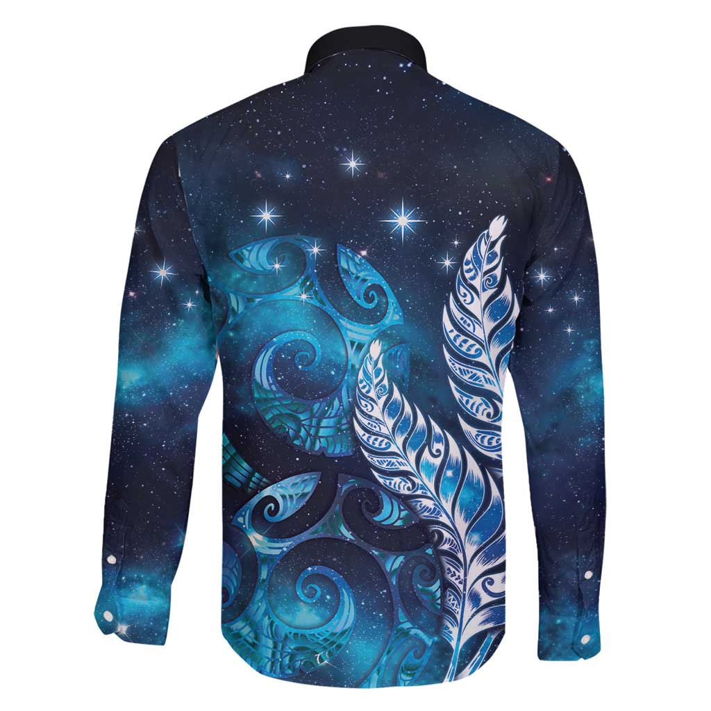 New Zealand Matariki Family Matching Off Shoulder Short Dress and Hawaiian Shirt Maori Koru Mix Silver Fern DT04 - Polynesian Pride
