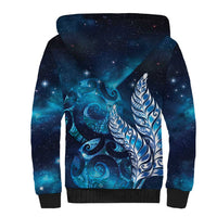New Zealand Matariki Sherpa Hoodie Maori Koru Mix Silver Fern DT04 - Polynesian Pride