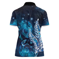 New Zealand Matariki Women Polo Shirt Maori Koru Mix Silver Fern DT04 - Polynesian Pride