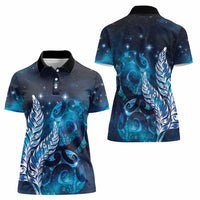 New Zealand Matariki Women Polo Shirt Maori Koru Mix Silver Fern DT04 - Polynesian Pride