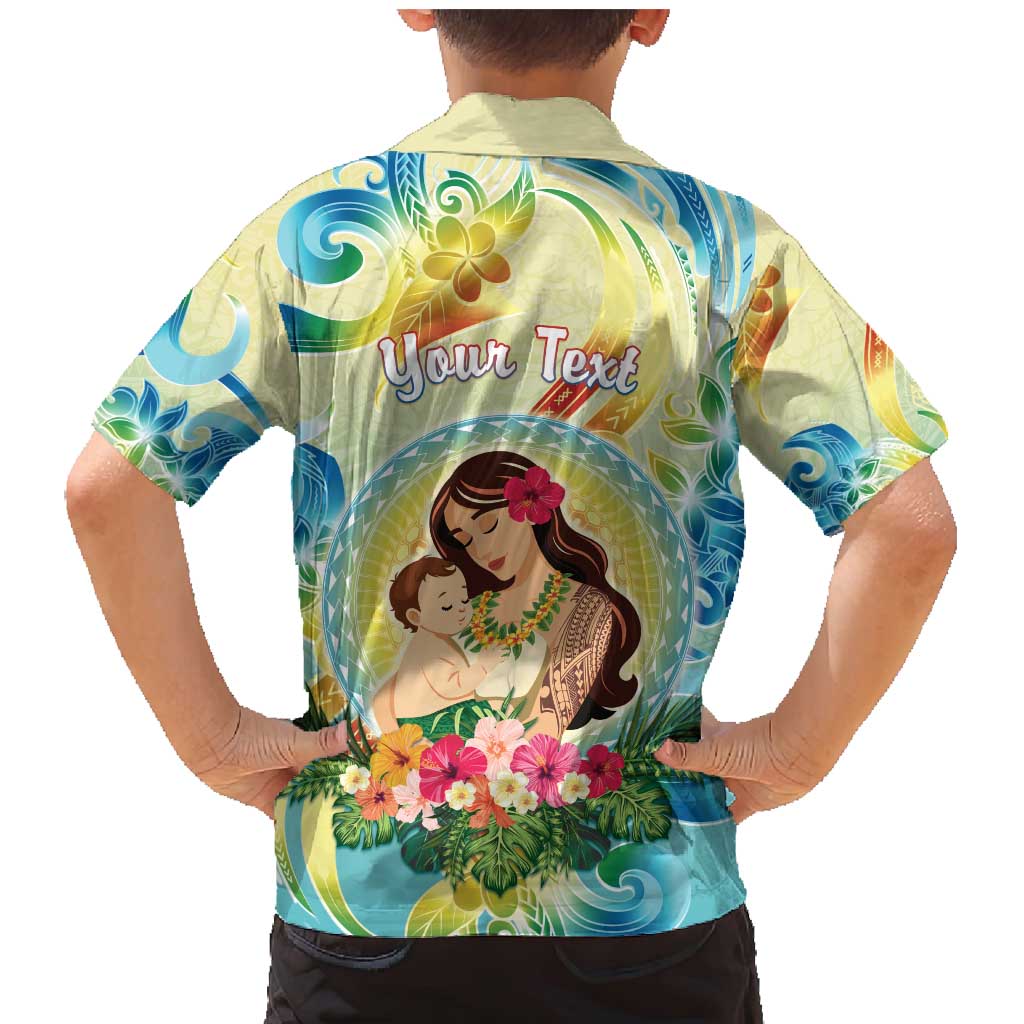 Personalised Hawaii Mother's Day Family Matching Mermaid Dress and Hawaiian Shirt I Love You Mom DT04 - Polynesian Pride