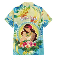 Personalised Hawaii Mother's Day Family Matching Off Shoulder Short Dress and Hawaiian Shirt I Love You Mom DT04 - Polynesian Pride