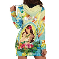 Personalised Hawaii Mother's Day Hoodie Dress I Love You Mom DT04 - Polynesian Pride