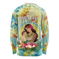 Personalised Hawaii Mother's Day Long Sleeve Shirt I Love You Mom