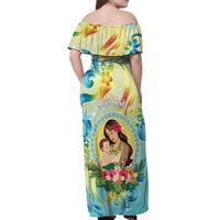 Personalised Hawaii Mother's Day Off Shoulder Maxi Dress I Love You Mom DT04 - Polynesian Pride