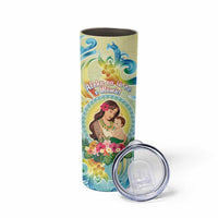 Personalised Hawaii Mother's Day Skinny Tumbler I Love You Mom DT04 - Polynesian Pride