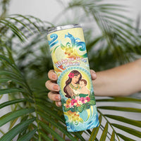 Personalised Hawaii Mother's Day Skinny Tumbler I Love You Mom DT04 - Polynesian Pride