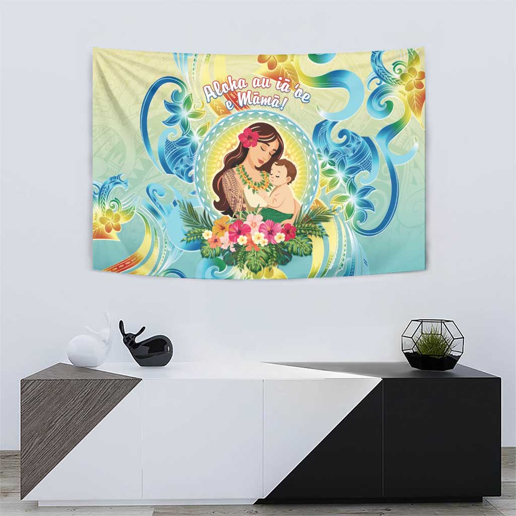 Hawaii Mother's Day Tapestry I Love You Mom DT04 - Polynesian Pride