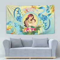 Hawaii Mother's Day Tapestry I Love You Mom DT04 - Polynesian Pride
